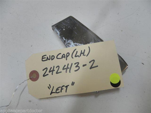 KITCHEN AID DISHWASHER 242413-2 LH END CAP *SOME SCRATCHES & PITTING USED PART KITCHEN AID DISHWASHER 242413-2 LH END CAP *SOME SCRATCHES & PITTING USED PART